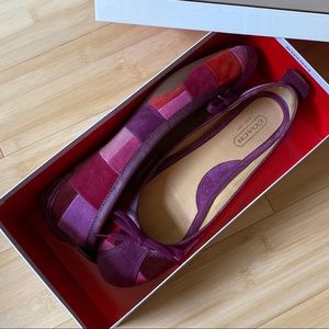 Coach Jenilee Mosaic Suede Ballet Flat